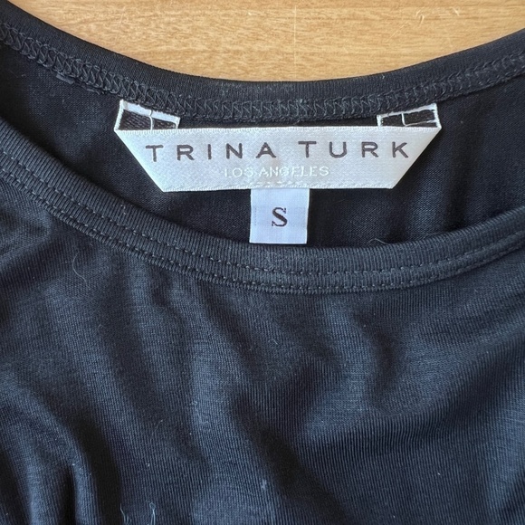 TRINA TURK DRESS S HI LOW HEM STRETCH JERSEY COCKTAIL SUMMER PARTY DATE NIGHT - Picture 10 of 11